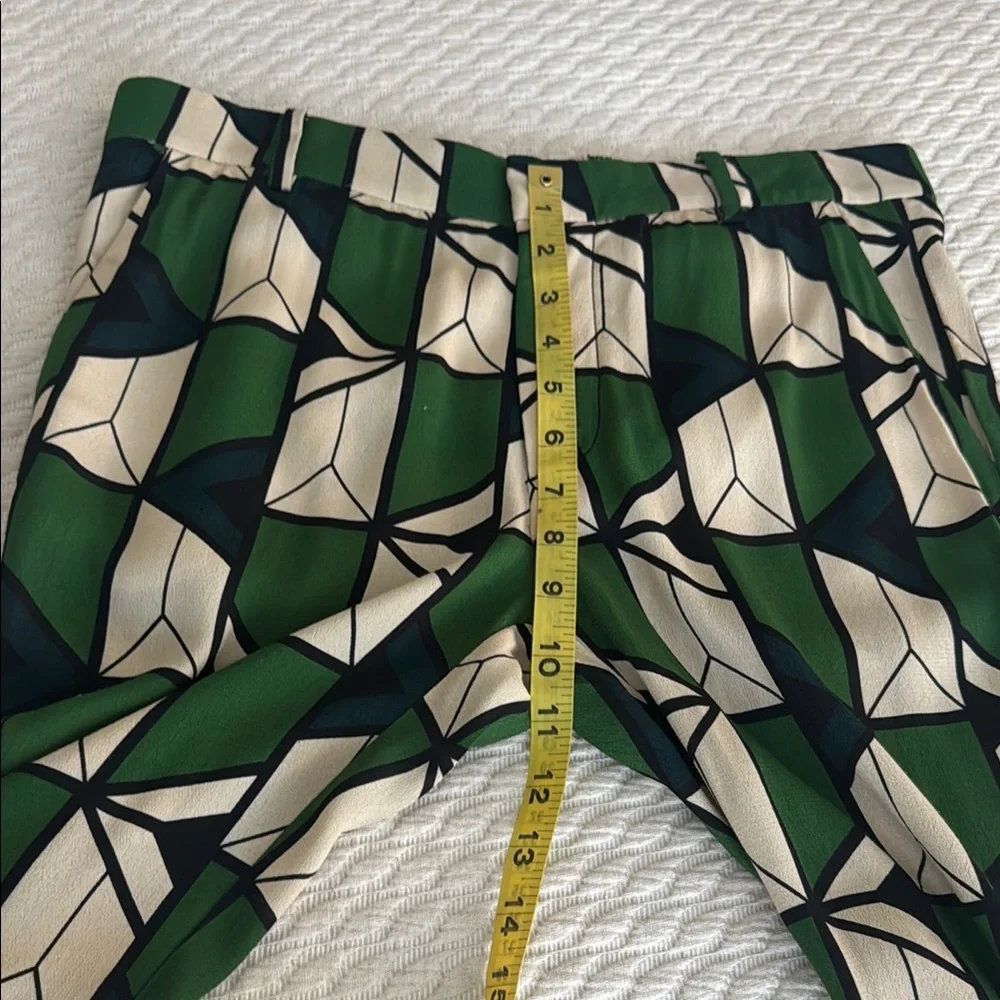 Zara Geometric Green and Cream Women's Pants Co-ord Jumpsuit - Picture 10 of 12